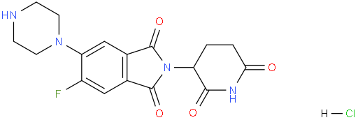 2-(2,6-二氧代哌啶-3-基)-5-氟-6-(哌嗪-1-基)异吲哚啉-1,3-二酮盐酸盐