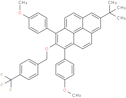7-(tert-butyl)-1,3-bis(4-methoxyphenyl)-2-((4-(trifluoromethyl)benzyl)oxy)pyrene